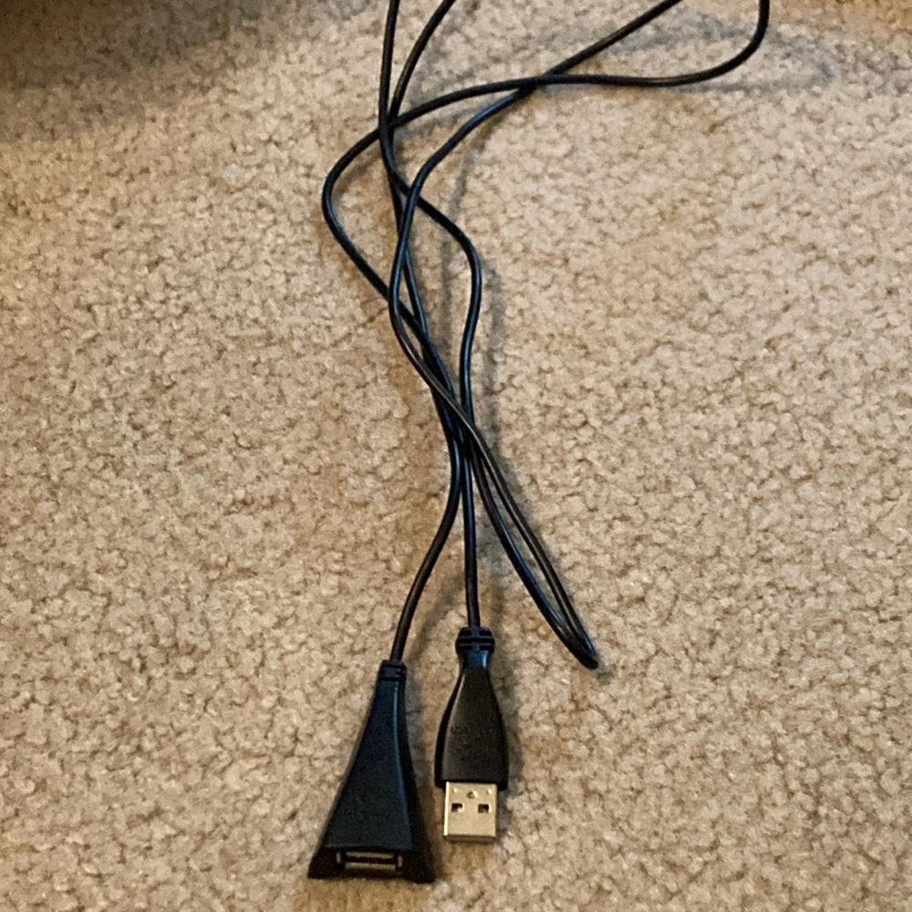 Female and Male usb Logitech cord